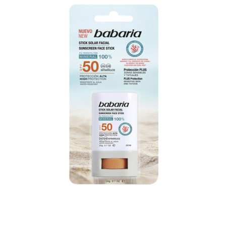 SOLAR STICK FACIAL SPF50 20 gr by BABARIA for Unisex