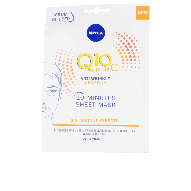 Q10+ VITAMINA C anti-arrugas+energizante mascarilla facial 1 u by NIVEA for Woman