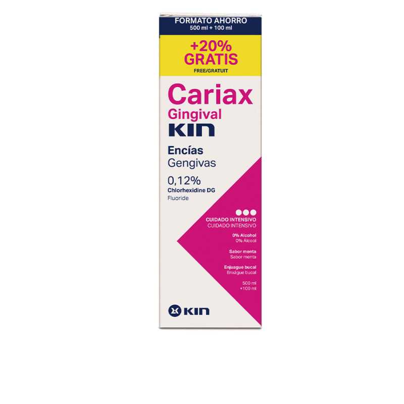 CARIAX GINGIVAL enjuague bucal 500 ml + 100 ml by KIN for Unisex CARIAX GINGIVAL enjuague bucal 500 ml + 100 ml by KIN for Unisex