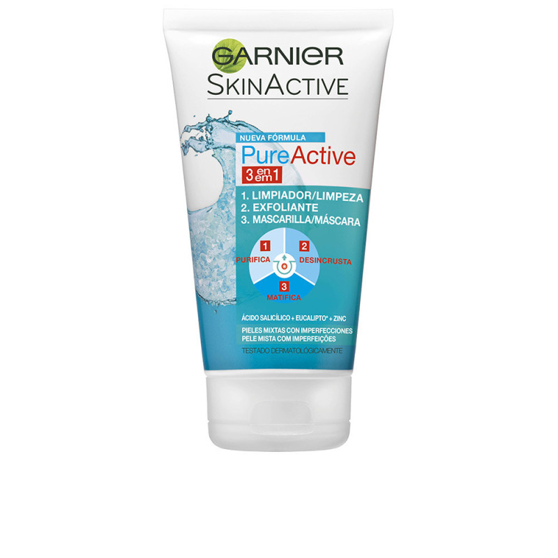 PURE ACTIVE 3 en 1 gel limpiador piel grasa 150 ml by GARNIER for Woman