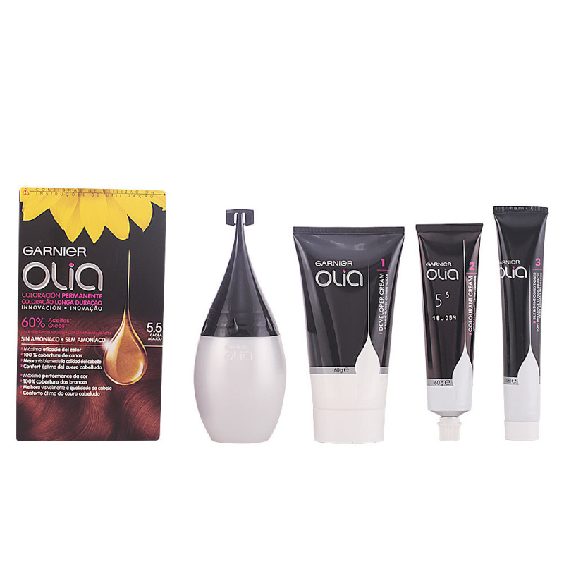 OLIA Coloracion Permanente 55 Caoba lote by GARNIER for Unisex