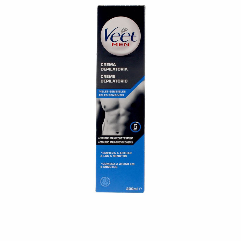 VEET MEN gel crema depilatoria piel sensible 200 ml by VEET for Man
